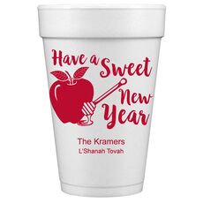 Have a Sweet New Year Styrofoam Cups