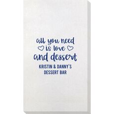 All You Need Is Love and Dessert Bamboo Luxe Guest Towels