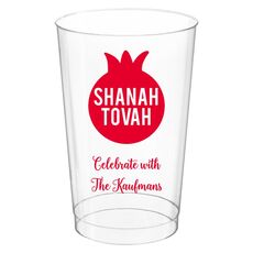 Shanah Tovah Pomegranate Clear Plastic Cups