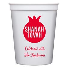 Shanah Tovah Pomegranate Stadium Cups