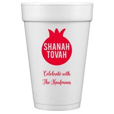 Shanah Tovah Pomegranate Styrofoam Cups