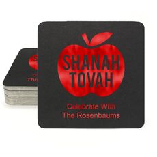 Shanah Tovah Apple Square Coasters