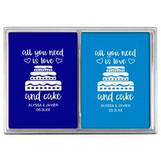 All You Need Is Love and Cake Double Deck Playing Cards