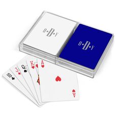 Condensed Monogram Double Deck Playing Cards