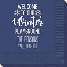 Welcome To Our Winter Playground Napkins