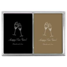 Champagne Crystal Toast Double Deck Playing Cards