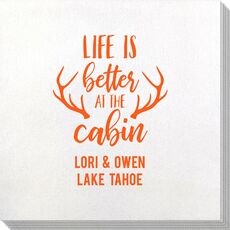 Life Is Better At The Cabin Bamboo Luxe Napkins