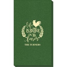 Life Is Better On The Farm Linen Like Guest Towels