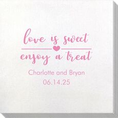 Love is Sweet Enjoy a Treat Bamboo Luxe Napkins