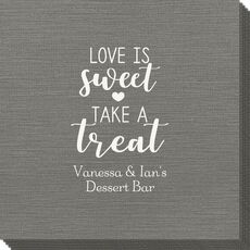 Love is Sweet Take a Treat Bamboo Luxe Napkins