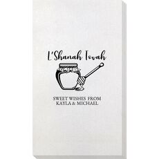L'Shanah Tovah Honey Pot Bamboo Luxe Guest Towels