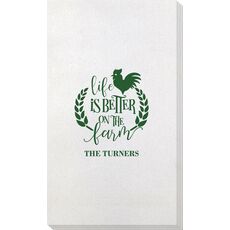 Life Is Better On The Farm Bamboo Luxe Guest Towels