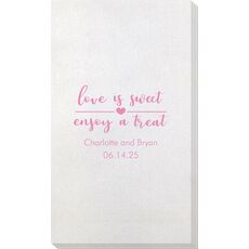 Love is Sweet Enjoy a Treat Bamboo Luxe Guest Towels