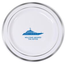 Big Yacht Premium Banded Plastic Plates