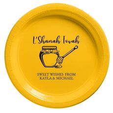 L'Shanah Tovah Honey Pot Paper Plates