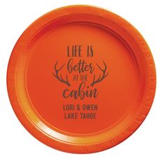 Life Is Better At The Cabin Paper Plates