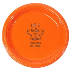 Life Is Better At The Cabin Plastic Plates