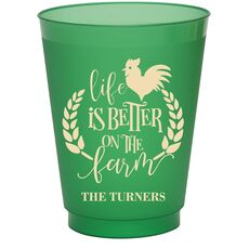 Life Is Better On The Farm Colored Shatterproof Cups