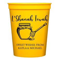 L'Shanah Tovah Honey Pot Stadium Cups