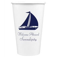 Large Sailboat Paper Coffee Cups