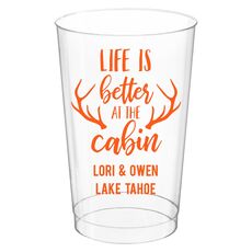 Life Is Better At The Cabin Clear Plastic Cups