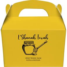 L'Shanah Tovah Honey Pot Gable Favor Boxes