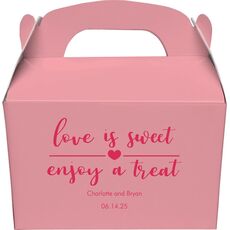 Love is Sweet Enjoy a Treat Gable Favor Boxes
