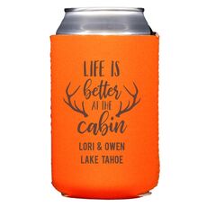 Life Is Better At The Cabin Collapsible Huggers