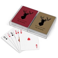 Mounted Buck Double Deck Playing Cards