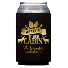Welcome to Our Cabin Collapsible Koozies