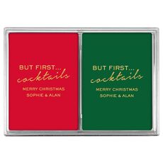 But First Cocktails Double Deck Playing Cards