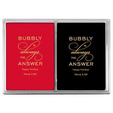 Bubbly is the Answer Double Deck Playing Cards