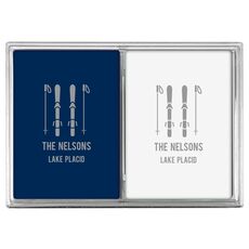 Skis and Poles Double Deck Playing Cards
