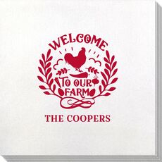 Welcome To Our Farm Bamboo Luxe Napkins