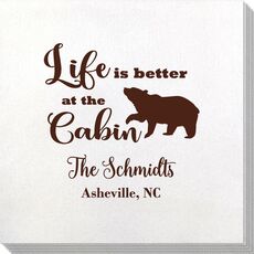 Life Is Better Up At The Cabin Bamboo Luxe Napkins