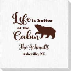 Life Is Better Up At The Cabin Deville Napkins