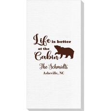 Life Is Better Up At The Cabin Deville Guest Towels