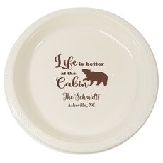 Life Is Better Up At The Cabin Plastic Plates