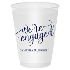 We're Engaged Shatterproof Cups