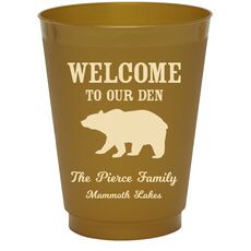 Welcome To Our Den Colored Shatterproof Cups