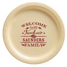 Welcome To Our Farmhouse Paper Plates