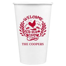 Welcome To Our Farm Paper Coffee Cups
