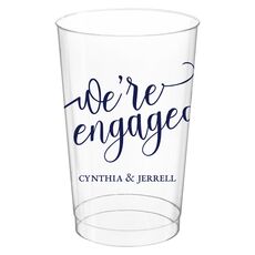 We're Engaged Clear Plastic Cups