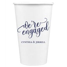 We're Engaged Paper Coffee Cups