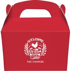 Welcome To Our Farm Gable Favor Boxes