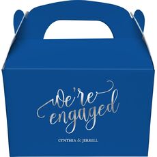 We're Engaged Gable Favor Boxes