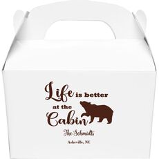 Life Is Better Up At The Cabin Gable Favor Boxes