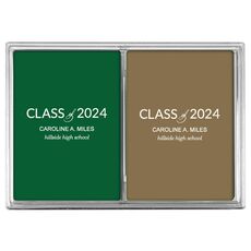 Bold Class of Graduation Double Deck Playing Cards