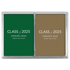 Bold Class of Graduation Double Deck Playing Cards