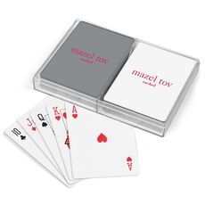Big Word Mazel Tov Double Deck Playing Cards